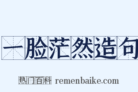 一脸茫然造句是什么意思的图片